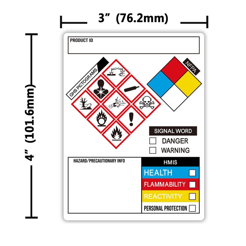 GHS Labels, SDS OSHA Labels for Chemical Safety Data, 3
