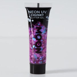 Neon UV Face & Body Chunky Glitter Gel - 12ml - Purple