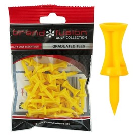 The Golfers Club Golf Graduated Yellow Plastic Tees (1.75 Inch x 30)