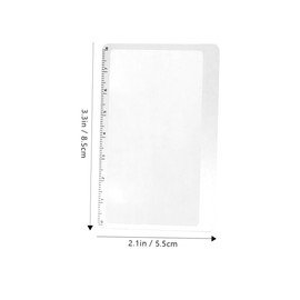 Operitacx Full-page Reading Magnifier 3x Pocket Magnifier for Reading Credit Card Size Magnifying Bookmark Ruler with Scale Senior-friendly Compact and Sturdy