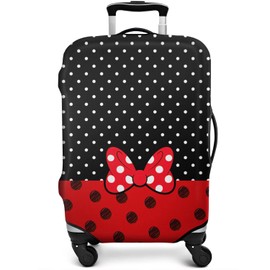dicilly Luggage Protector Suitcase Cover Travel Suitcase Cover Baggage Covers Fit 25-28 Inch Red Bow