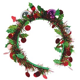 Adult size Holiday Tinsel Garland Headband - Christmas Holiday Wear