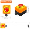 Emergency Stop Push Button Switch with 3.3-ft 14AWG Cable &