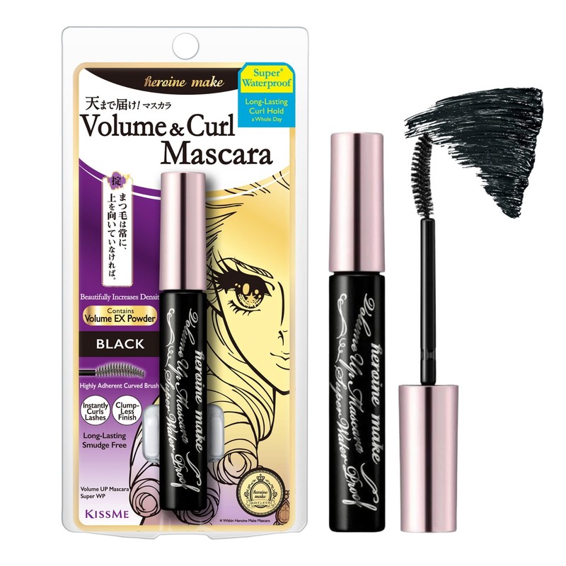Heroine Make by KissMe Volume & Curl Mascara Black |