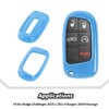 JeCar Light Blue Key Fob Cover Fit for 2015-2019 Dodge