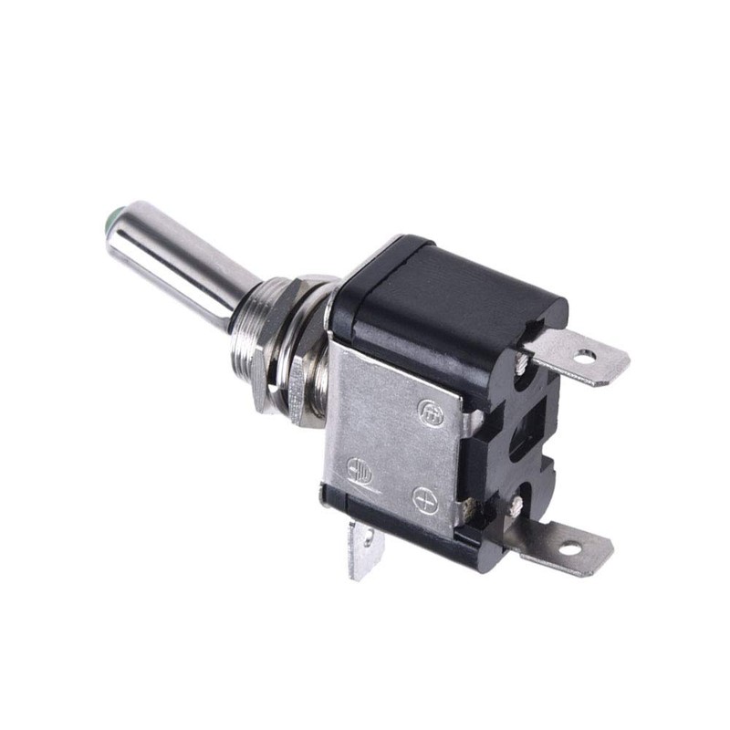 E Support 12V 20A AMP Purple LED Light Rocker Toggle