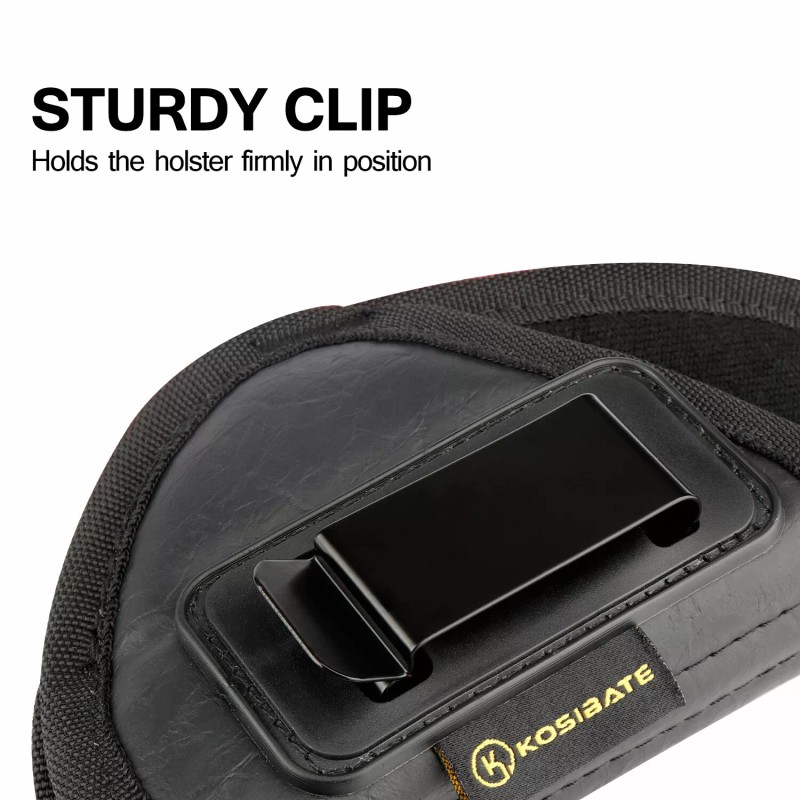 Kosibate Right Handed IWB ECO PU Leather Small 380 Holster,