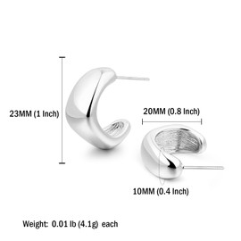 Chunky Gold Dangle Earrings For Women Gold Plated Statement Earrings Large Minimalist Geometric Long Triangle Exaggerated Stud Earring For Women Trendy, Brass, No Gemstone