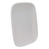 Ebros Contemporary 6.5" Square Rounded Edge Semi Gloss White Jade