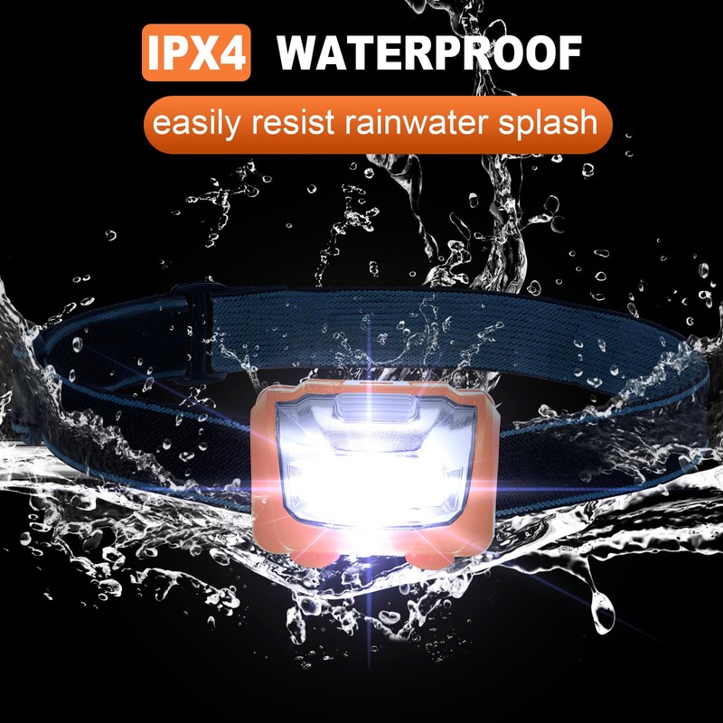 Macarrie 18 Pack LED Headlamps IPX4 Waterproof 3 Modes Headlamp