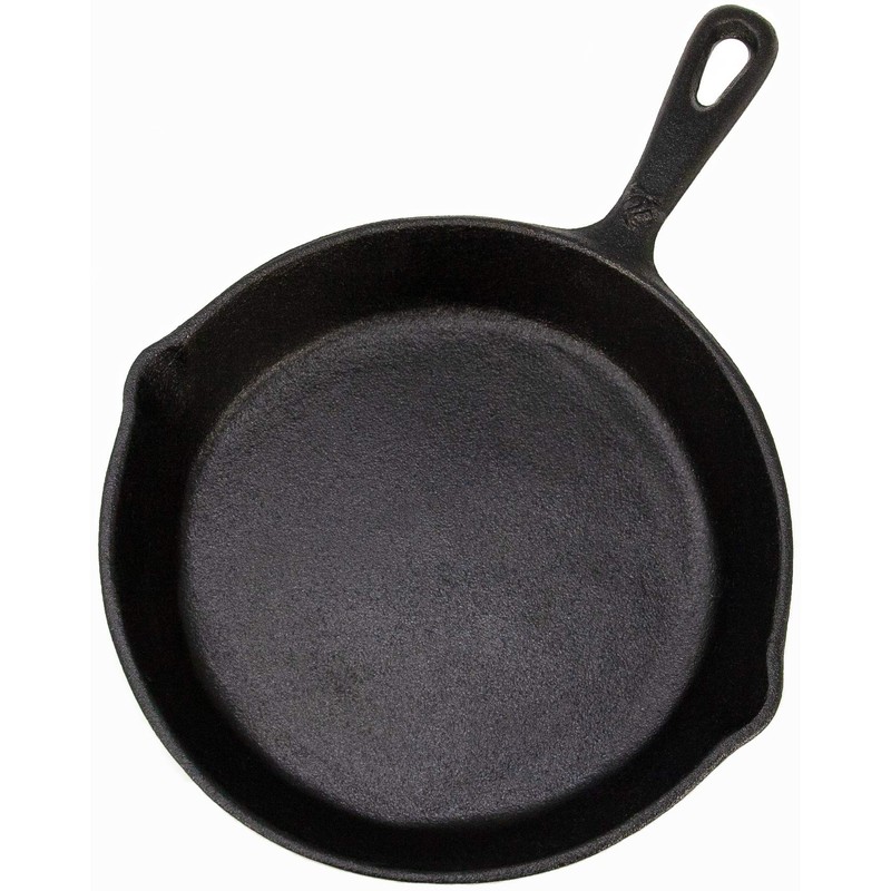 Backcountry Cast Iron Skillet(8 Inch Small Frying Pan + Cloth