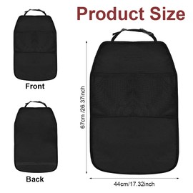 Car Seat Back Protector Children Pack of 2 Protection Car Seat Backrest Children's Car Back Seat Organiser with 2 Mesh Pockets Oxford Seat Protector Car Backrest Waterproof Car Seat Protection Back