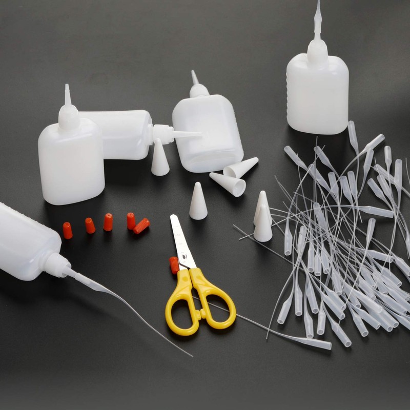 BAPHILE 300PCS CA Glue Micro-Tips, Precision Applicator with Glue Bottle