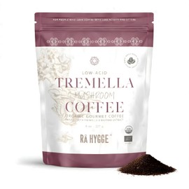 Rå Hygge Organic Tremella Mushroom Coffee | Ground Coffee 8 oz (16 Cups) | Specialty Medium-Dark Roast, Anti-Aging & Hydration Coffee | Low-Acid & Gentle on Stomach
