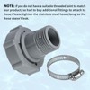 Swimming Pool Drain Set, 2 Pieces Pool Hose Adapter, Hose