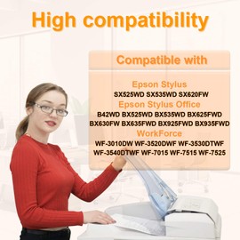 D&C 10x Printer Cartridges Compatible with Epson 13XL T13XL for Epson WF7015 7525 3540 SX420W BX320FW SX620FW BX/SX525WD BX625FWD BX305FW B42WD BX925FWD BX635FWD BX535WD SX4355 40W BX630FW