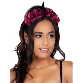 Leg Avenue A284722048 Panamahut, Damen, Schwarz (Black, Burgundy), (Herstellergröße: One sizeUk 6-12)