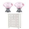 Pink Crystal Drawer Knobs - 6 PCS 30MM Glass Drawer