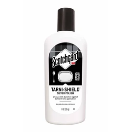 Scotchgard Tarni-Shield Silver Polish, Clean, Polish & Protect Against Tarnish in One Application, 8 Ounces