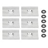 6PCS Aluminum Kayak Adapter Anodized Tight Connection Track Adapter Plates
