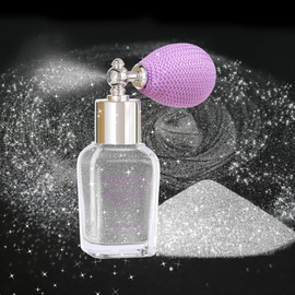 Yosca Body Glitter Spray, 30ML Loose Body Shimmer Powder Hair Spray Silver Glitter Sparkle Highlighter Makeup Christmas Festival Accessories for Rave Clothes Hair Face Nail Art - Moon Mist