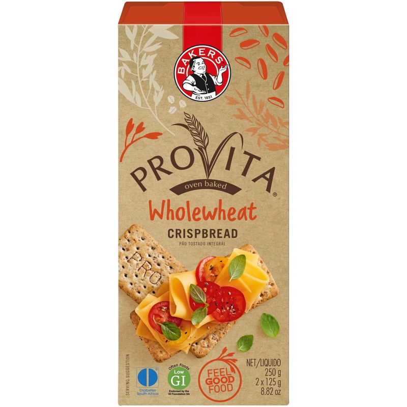 Bakers Provita Wholewheat Crispbread 250 g UK UK Pack of