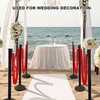 4 Pack Stanchions Post with Velvet Rope, Crowd Control Stanchions,