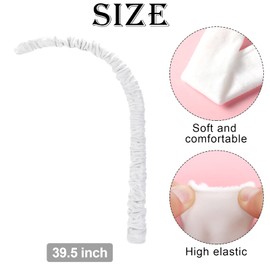 Tatuo 2 Pieces Nursery Crib Mobile Arm Cover Baby Crib Mobile Bed Bell Holder Cover Infant Music Box Toy Holder Cover Wind Chime Bracket Fabric Cover for Crib Mobile Arm DIY Mobile (White)