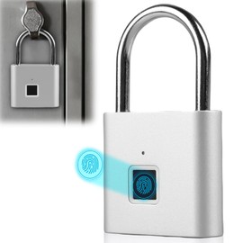Fingerprint Lock USB Charging Padlock Fingerprint Fingerprint Waterproof Padlock with Fingerprint for Gym, Warehouses, Luggage, Locker
