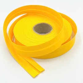 Craft Cult 25mm Wide Plain Bias Binding Tape - 25 Metre Roll (18 - Duster Yellow)