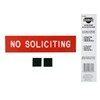 Cosco Sign, Red Engraved, No Solicitors, 2 x 8 Inches