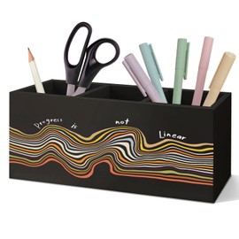 SNNDER Mental Health Gifts Pen Holder for Desk, Therapist Gifts, Inspirational Mental Health Wooden Pen Pencil Holder Organizer for Therapy Counselor Office Desk Accessories