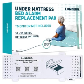 Lunderg Under Mattress Bed Alarm Pad - Pager NOT Included - Wireless Under Mattress Sensor Pad - Replacement or Extra Pad