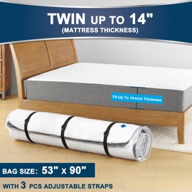 Meersburg Meersburg Vacuum Mattress Bag for Memory Foam and Latex - Sealed for Easy Movement, Transport and Storage (Twin/Twin-XL)