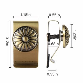 Myskuasin Quilt Hanger, Tapestry Hangers for Walls, Metal Clips for Hanging, Wall Clips for Display, 4 Pack(Bronze)