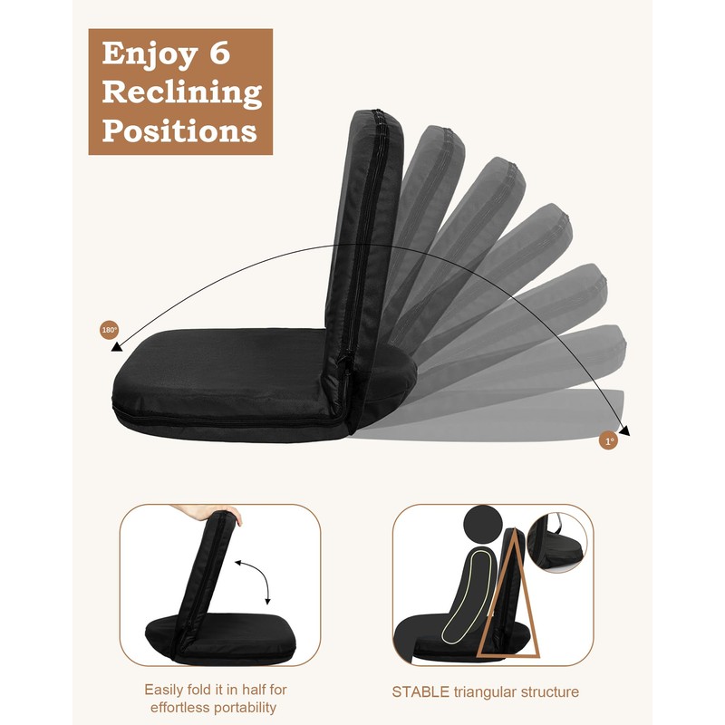 AEMIKR Recline Stadium Seat with Back Support - Stable Bleacher