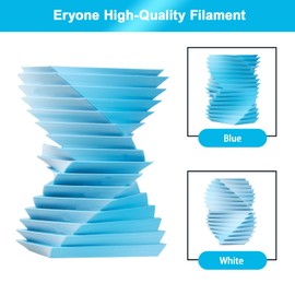 ERYONE Matte Dual Color 3D Printer PLA Filament 1.75 +/- 0.03mm, Matte Bicolor Filament PLA 1KG(2.2LBS) Spool, Blue White
