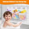 Bath Toy Storage Net with 3 Compartment Large Pockets &