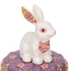 Rabbit Trinket Box Vintage Metal Enamel Antique Floral Engraving Pattern