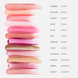 Saie- Glossybounce High-Shine Hydrating Lip Gloss Oil - Aceite labial transparente con color y ácido hialurónico + jojoba