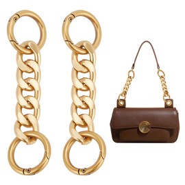 UNICRAFTALE 2Pcs Purse Extender Chain Vintage Gold Bag Extension Chains Bag Replacement Accessories with Spring Gate Ring Purse Chain Replacement for Handbags Purse Making 10.2cm