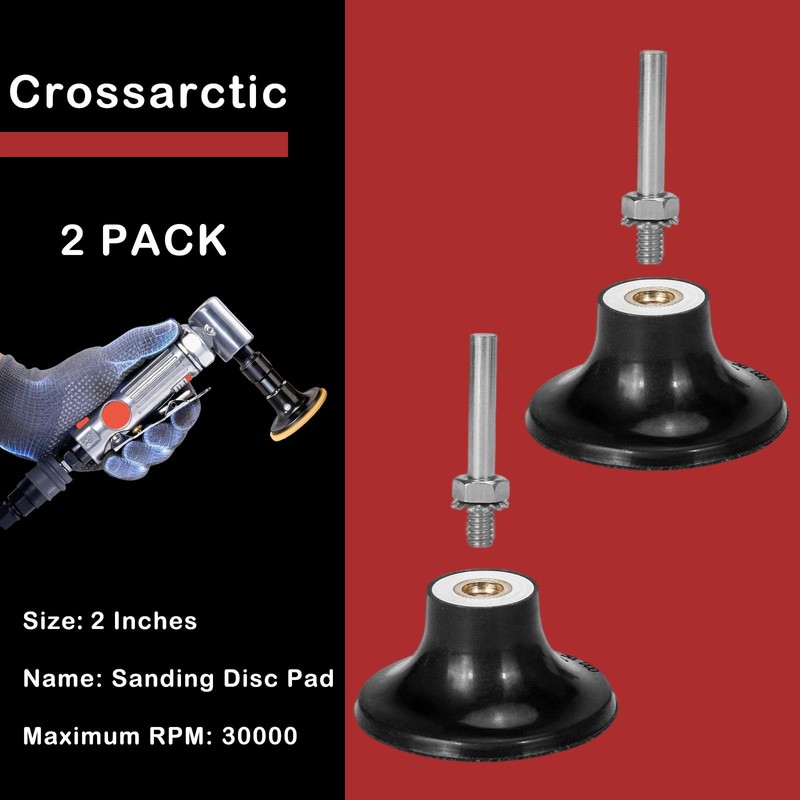 Crossarctic 2 Inch Sanding Discs Holder Roll Lock Disc Pad