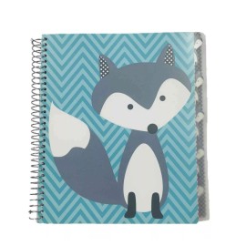 Carolina Pad Studio C College Ruled Poly Cover 5-Subject Spiral Notebook ~ Fox