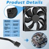 Glooglitter 12 Pack 120 mm Computer Case Fans 3000 RPM