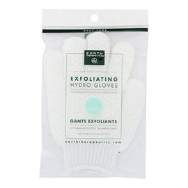 Earth Therapeutics Exfoliating Hydro Gloves White - 1 Pair