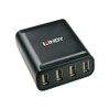 LINDY 42679 USB 2.0 Cat.5 Extender, 4 Ports - Black,
