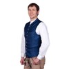 Joseph Elegant Costume Gilet Blue with Elegant Pattern Size 46-66,