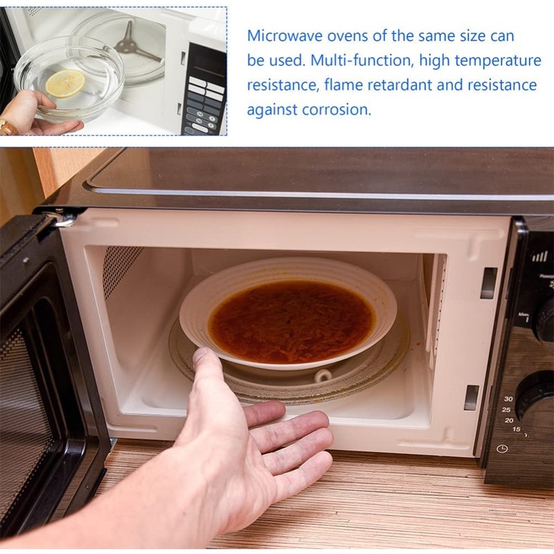 1-Pack Microwave Oven Flat Turntable Ring Roller Glass Plate Tray