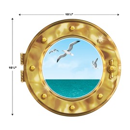 Cruise Ship Porthole Peel 'N Place 12" x 15" Sh 1/Pkg