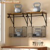Laundry Room Shelves Wall Mounted with Wire Baskets, Over the